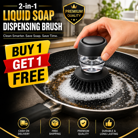 2 in 1 Liquid Soap Dispensing Cleaning Brush | 🔥BUY 1 GET 1 FREE