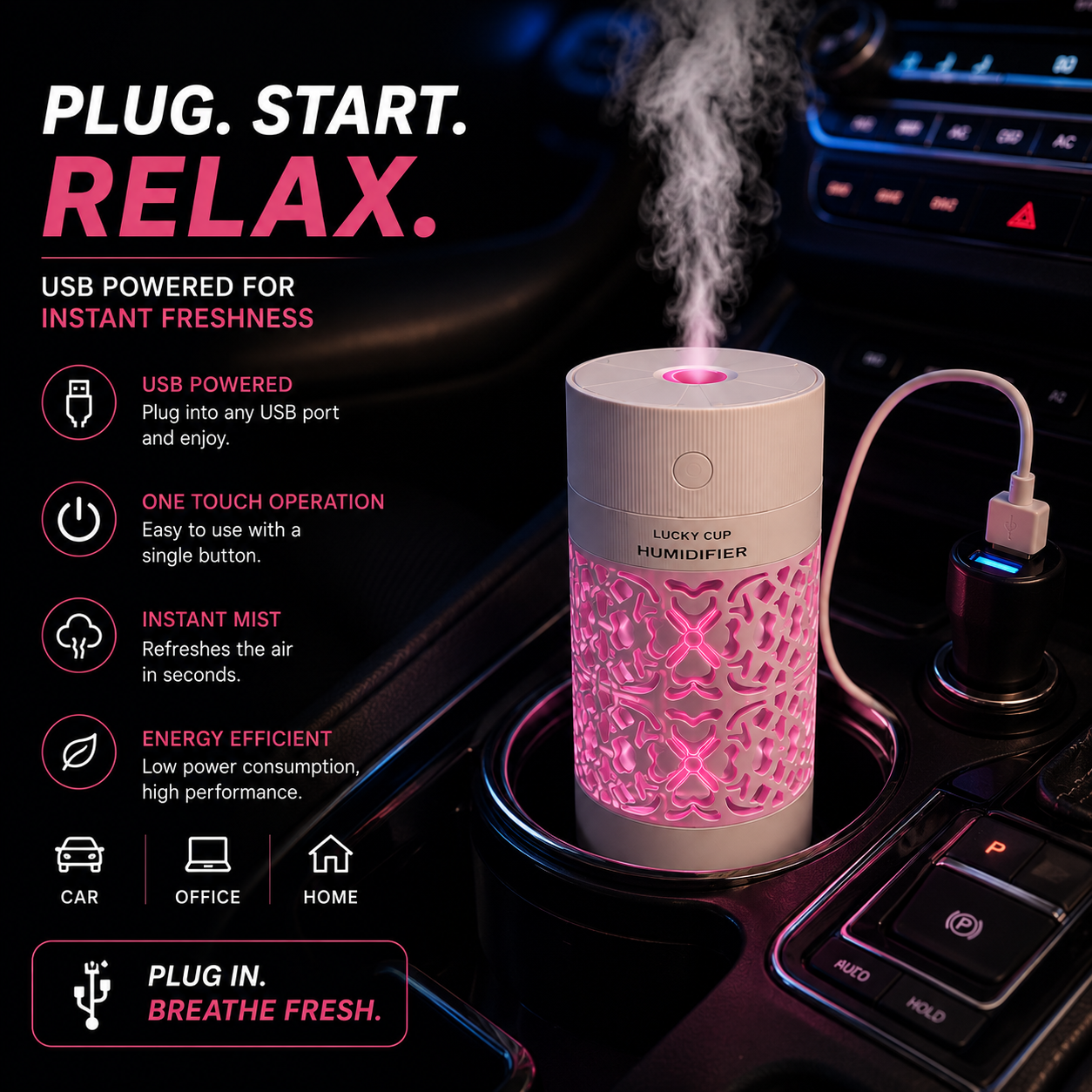 Aroma Diffuser & Humidifier|✨ 7 LED Ambient Light