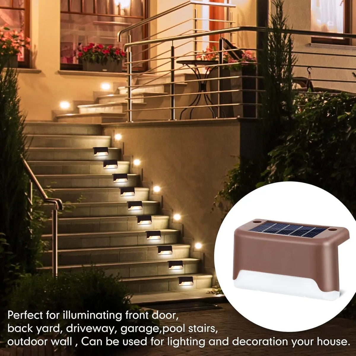 Solar Deck Lights Outdoor(Pack of 8)