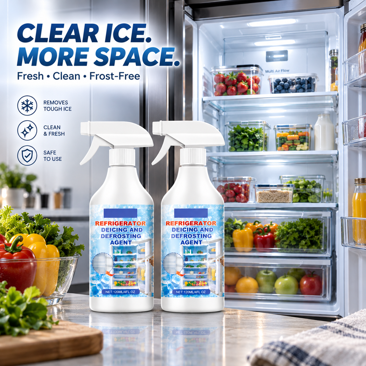 FrostAway™ – Quick Refrigerator Defrosting Spray | 120ml × 2