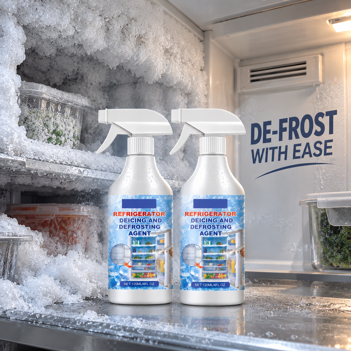 FrostAway™ – Quick Refrigerator Defrosting Spray | 120ml × 2