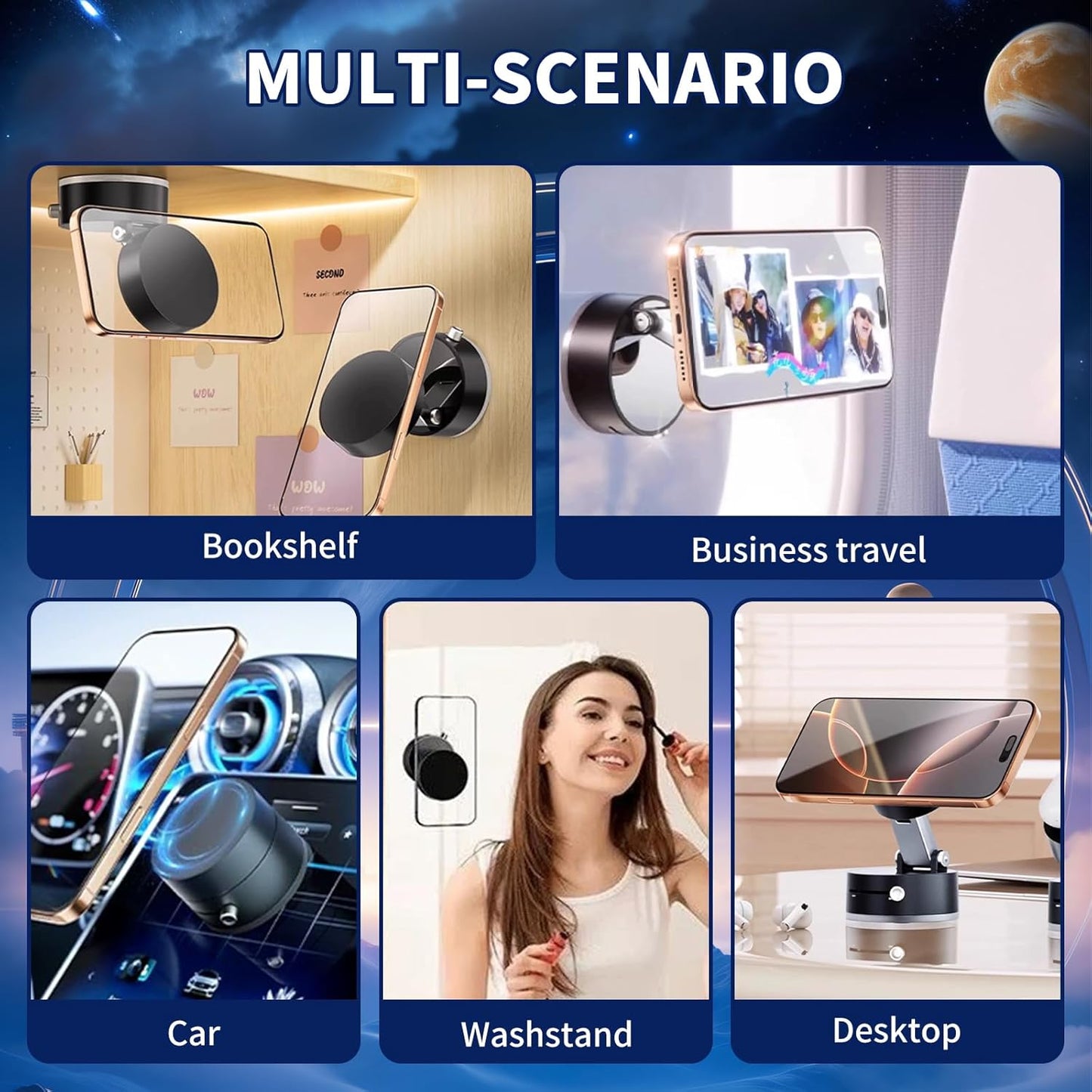 Multifunctional Vacuum Suction Phone Holder