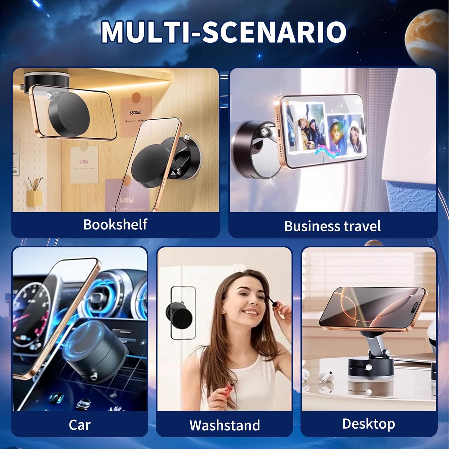 Multifunctional Vacuum Suction Phone Holder