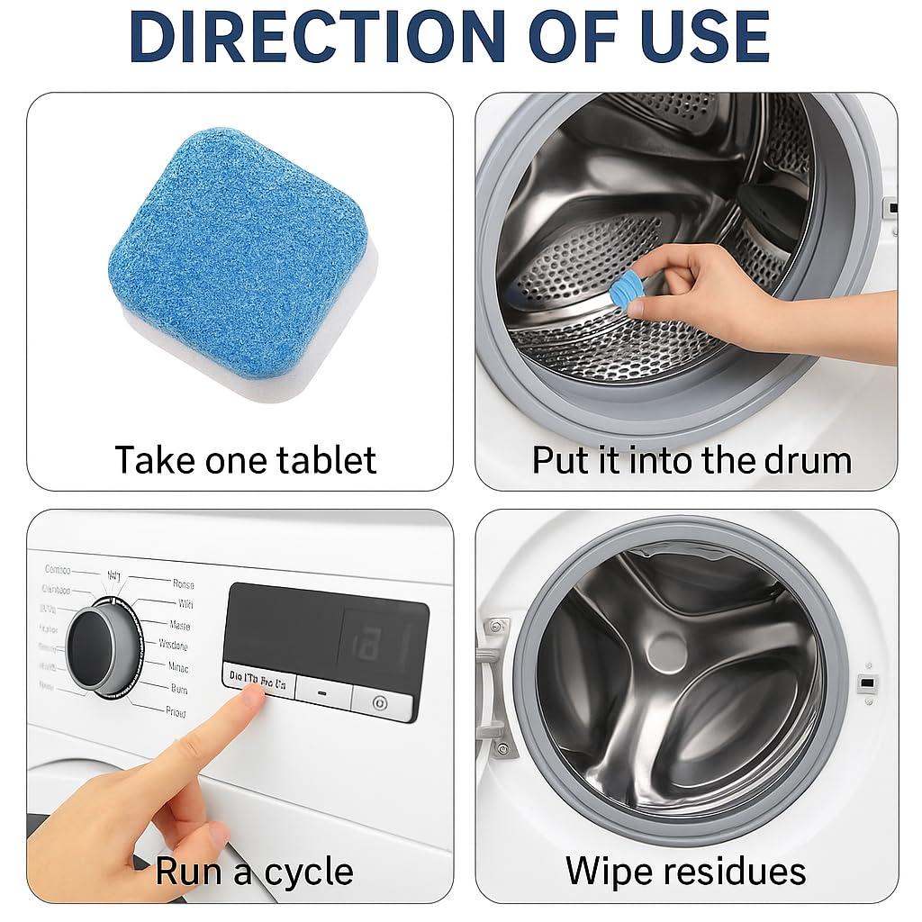 5 Pcs Washing Machine Cleaner Tablets