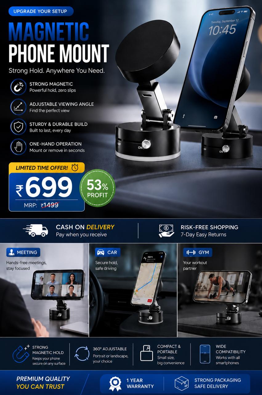 Multifunctional Vacuum Suction Phone Holder